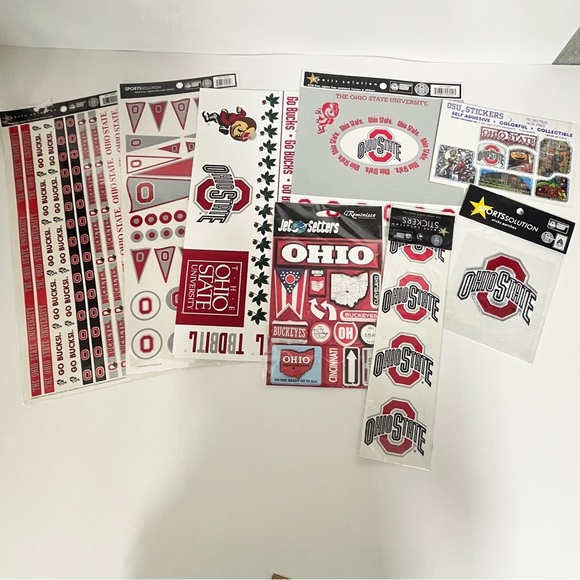 ohio state buckeyes college stickers scrapbook crafts osu ohio state university - Picture 1 of 9